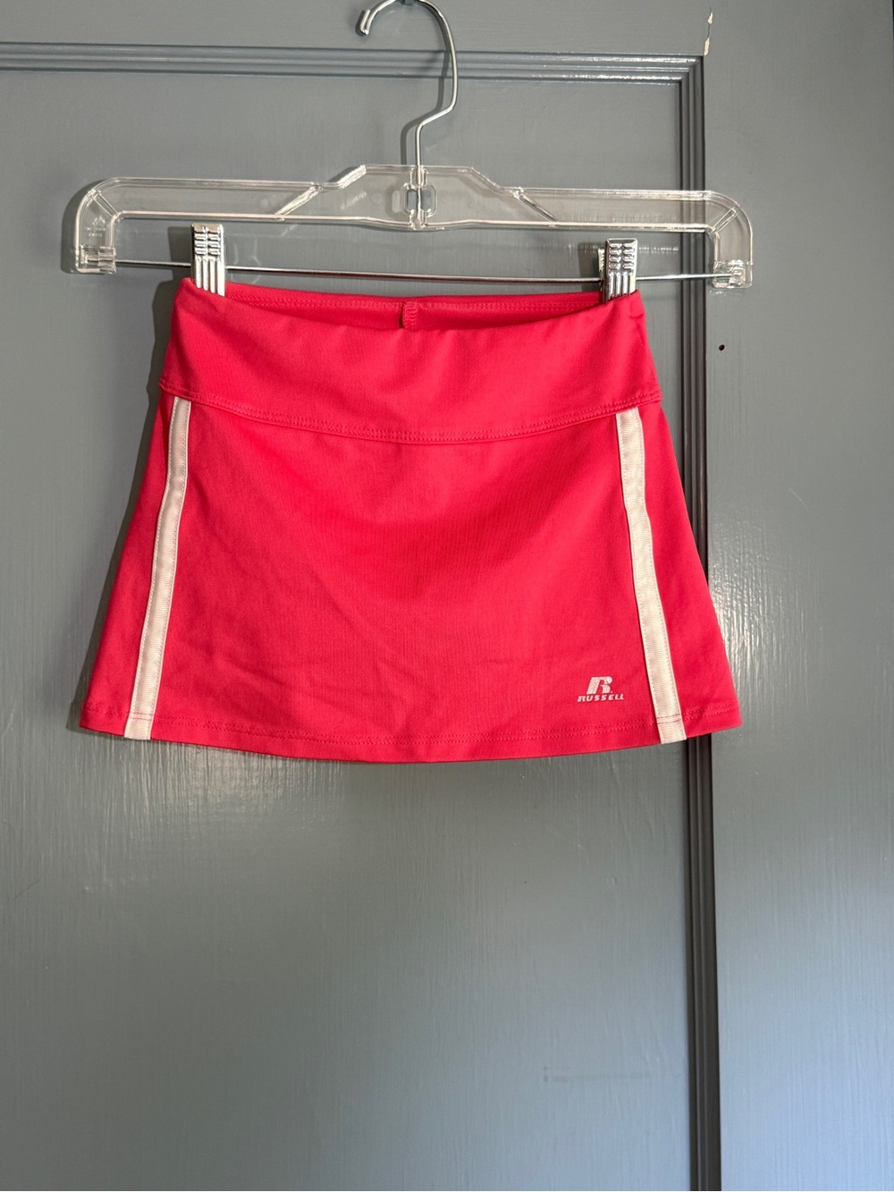 Russell Athletic Hot Pink Skort with White Side Stripes